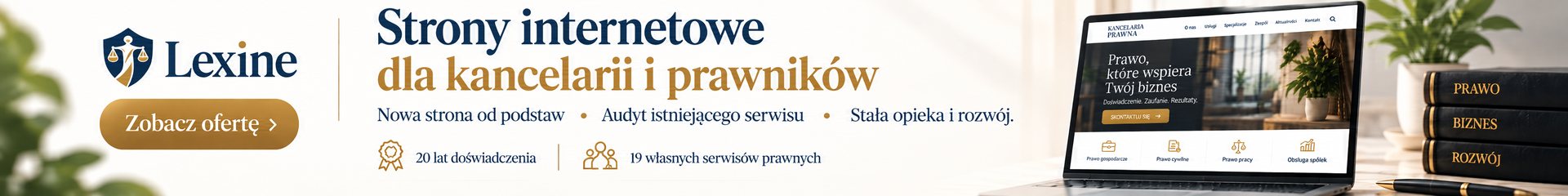 Lexine – strony internetowe dla kancelarii i prawników. Zobacz ofertę.