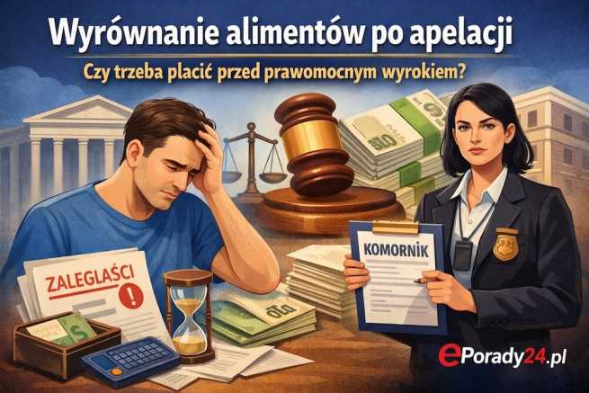 Wyrównanie alimentów po apelacji – kiedy trzeba płacić?