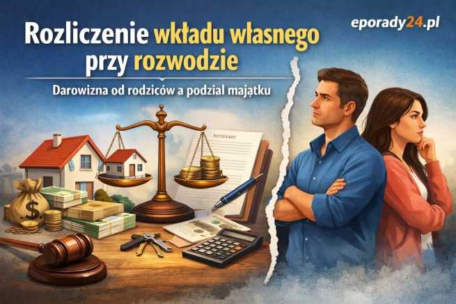 Rozliczenie wkładu własnego przy rozwodzie, wspólność majątkowa, darowizna od rodziców