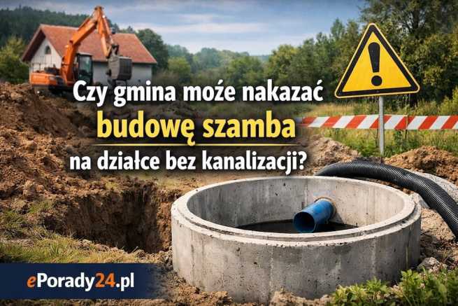 Czy gmina może nakazać budowę szamba na działce bez kanalizacji?